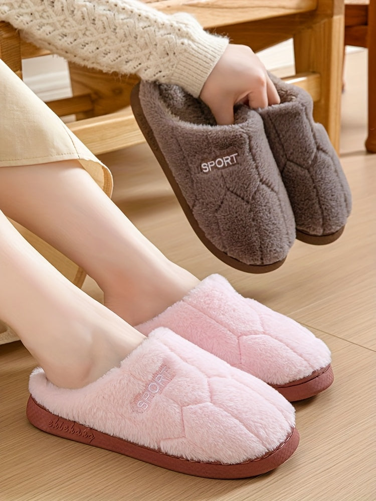 Chaussons « SPORT » en Peluche – Ultra-Doux, Chauds et Confortables