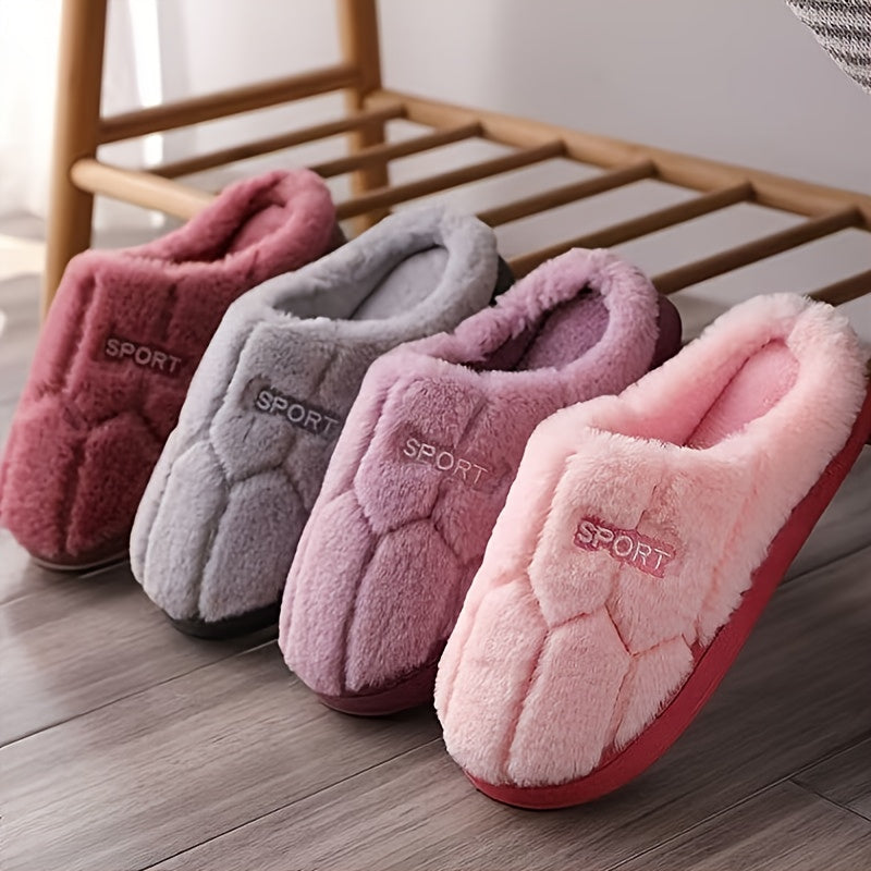 Chaussons « SPORT » en Peluche – Ultra-Doux, Chauds et Confortables
